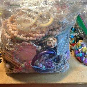 2Lbs CRAFT BAG Assorted Jewelry Beads and Accessories